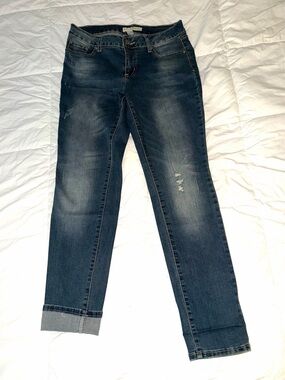 Women's Skinny Jeans in Dark Indigo Wash - Stretch Denim 8
